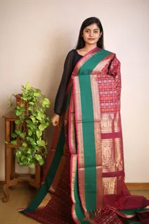 cotton-saree-in-wine-colour-with-green-sw0000095-b