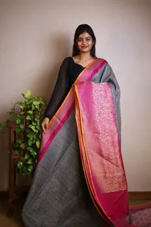 silk-cotton-sarees-in-black-checked-with-pink-orange-sw0000096-b