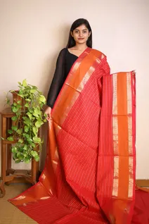 cotton-saree-in-red-with-orange-striped-lines-sw0000097-a