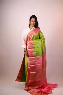 pure-tissue-silk-saree-in-parrot-green-with-pink-accents-sw00000200-a