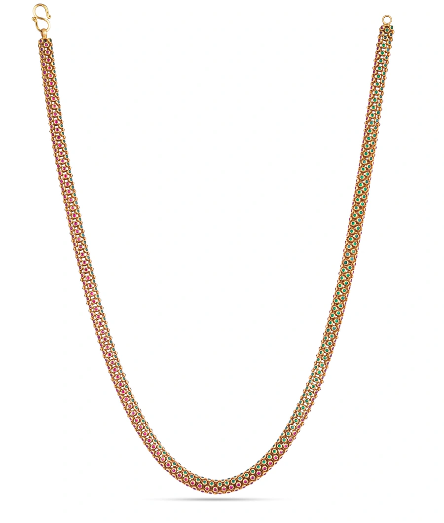 gold-plated-necklace-with-green-and-red-stone-beads-abm0014-a