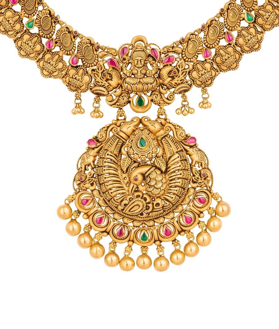antique-haram-with-intricate-carvings-gemstones-and-goddess-lakshmi-motifs-ahrm0014-b