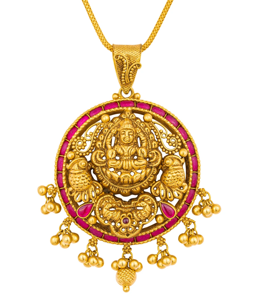 lakshmi-pendant-with-intricate-carvings-gemstones-and-peacock-motifs-apen0010-a