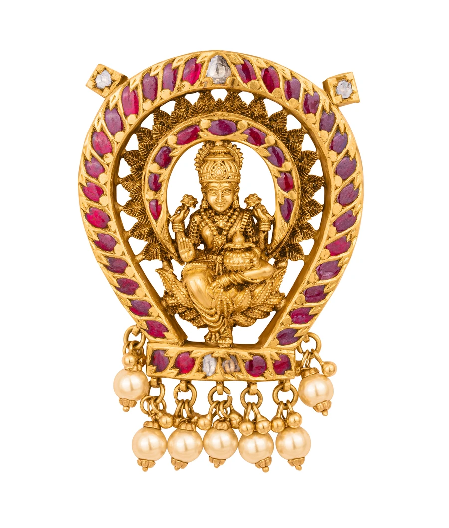 lakshmi-pendant-with-intricate-carvings-gemstones-and-pearl-drops-apen0015-a