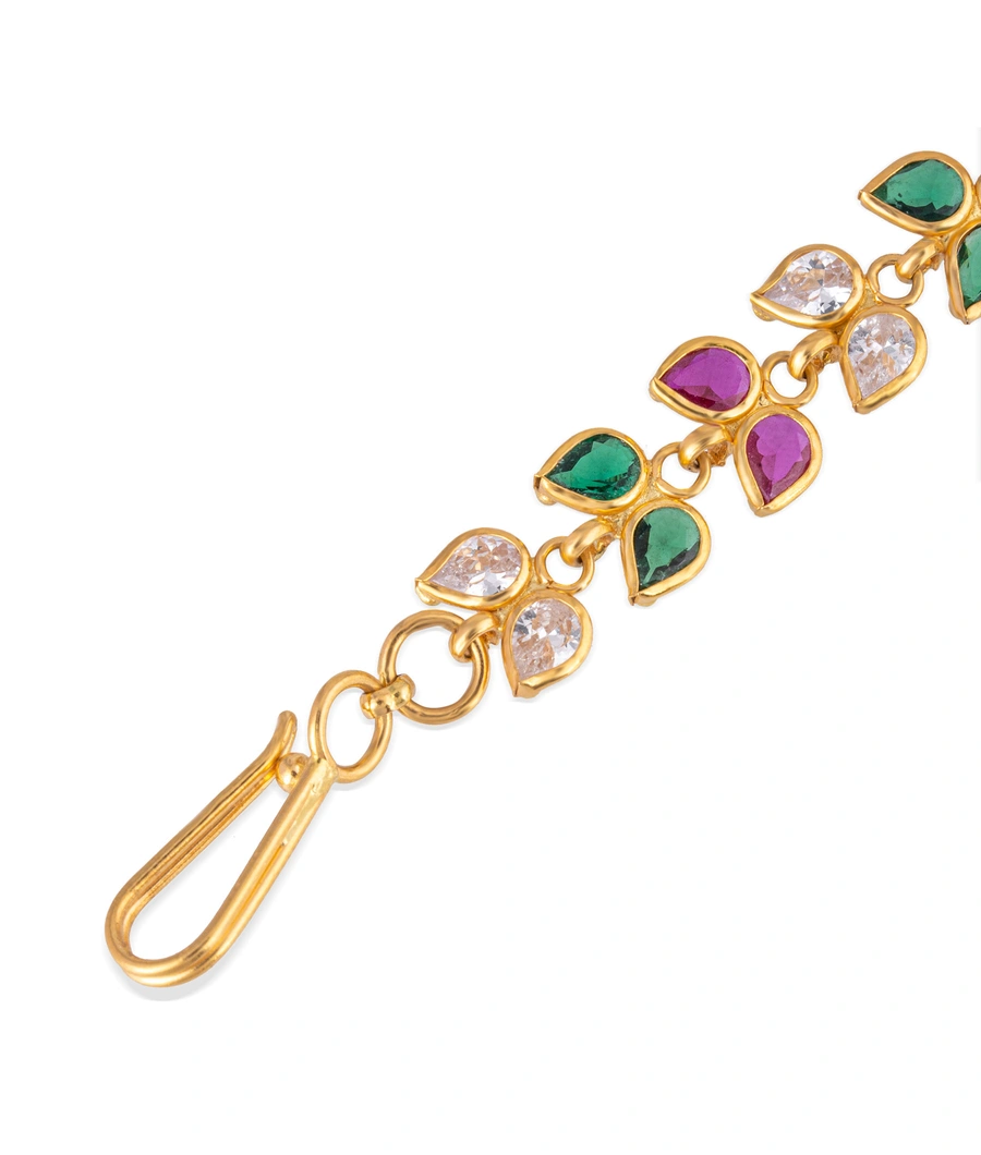 multi-gemstone-and-gold-bracelet-with-a-floral-motif-jbr0011-b