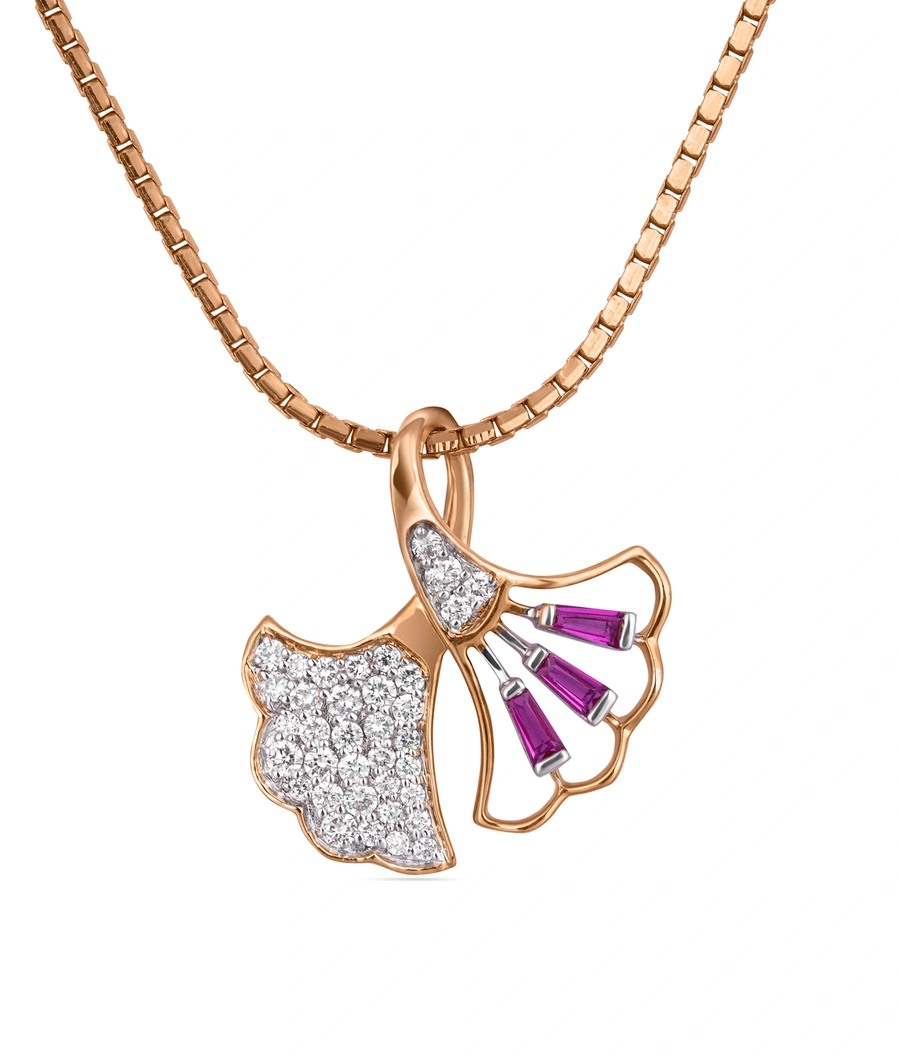 rose-gold-diamond-and-ruby-pendant-with-a-ginkgo-leaf-design-lgdpen0019-a