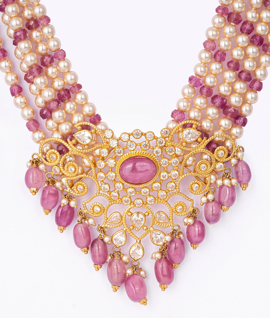 multi-layered-pearl-necklace-with-a-gemstone-pendant-lwneck0006-b