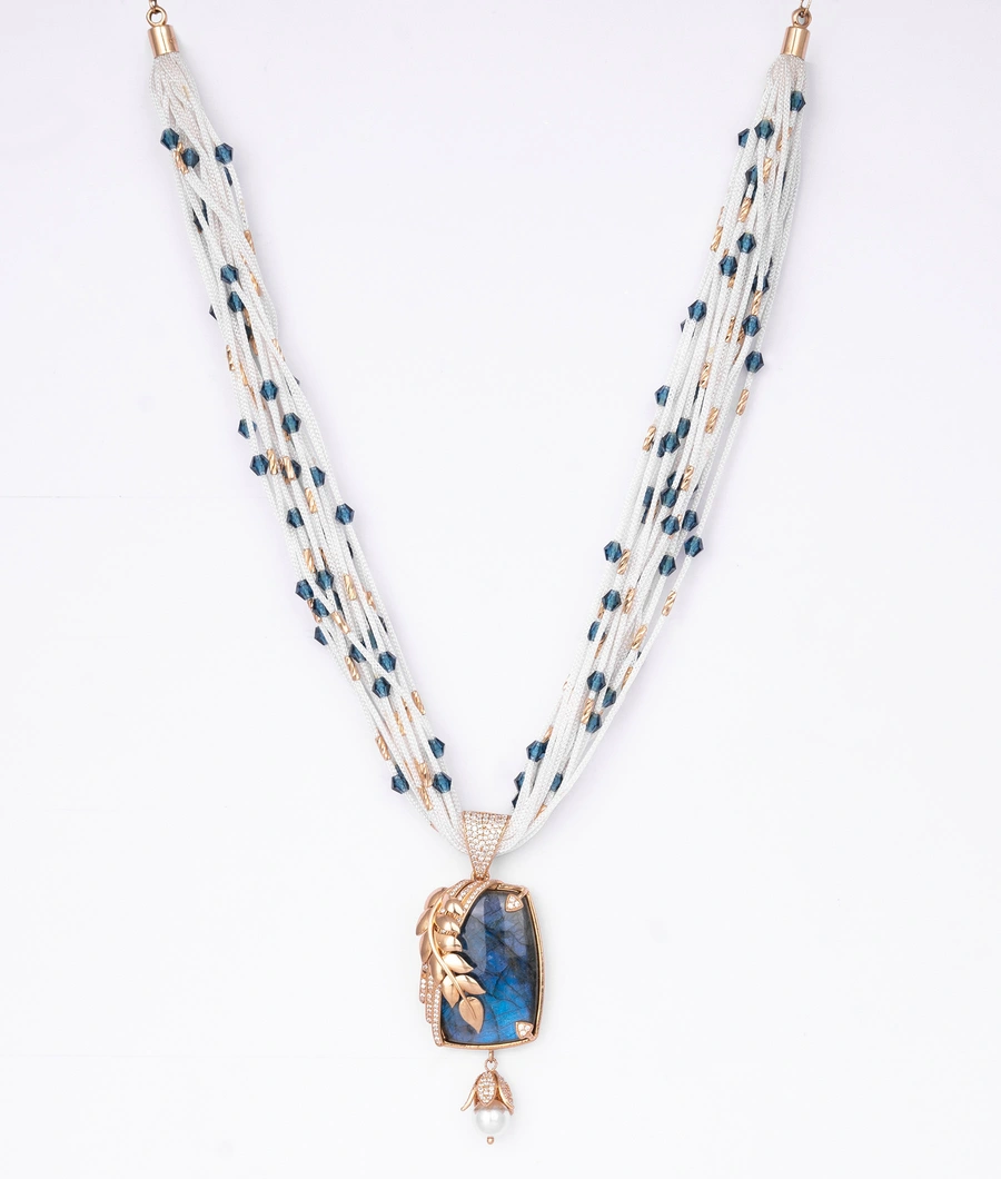 multi-layered-bead-necklace-with-a-gemstone-pendant-lwneck0007-a