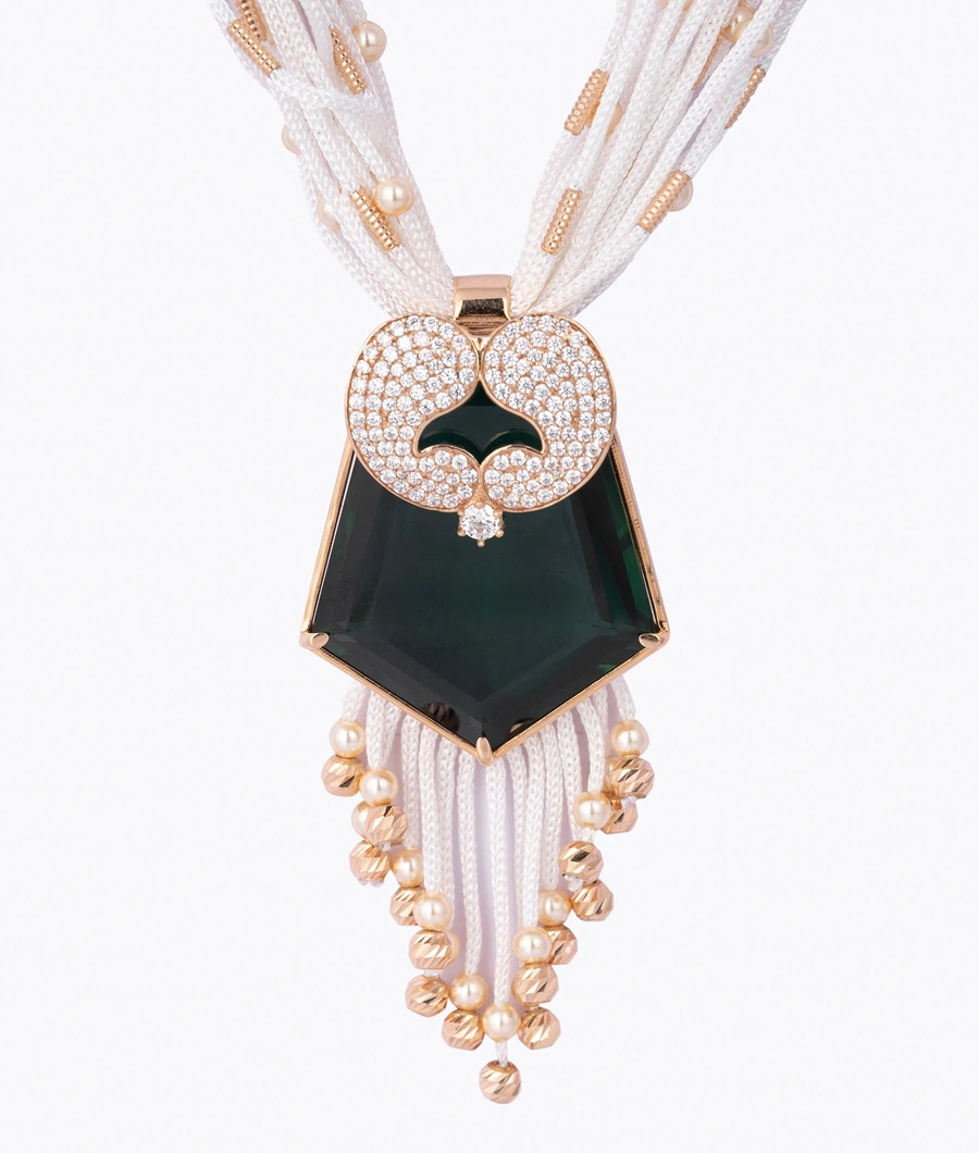 multi-layered-bead-necklace-with-a-gemstone-pendant-lwneck0008-b