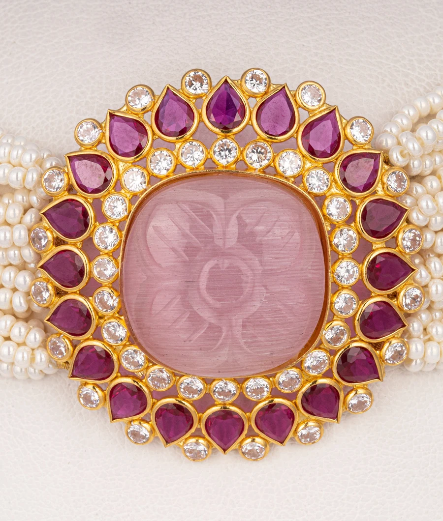 multi-layered-pearl-and-gemstone-choker-necklace-lwneck0017-b