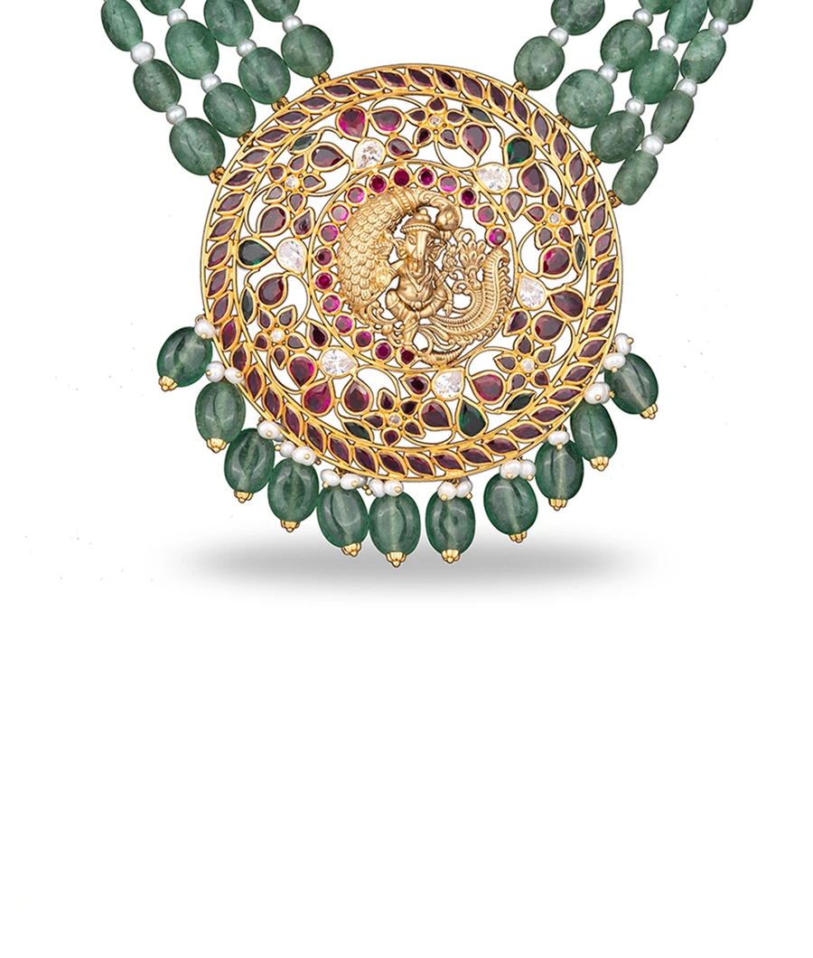 layered-emerald-and-pearl-necklace-with-a-deity-pendant-lwneck0052-b