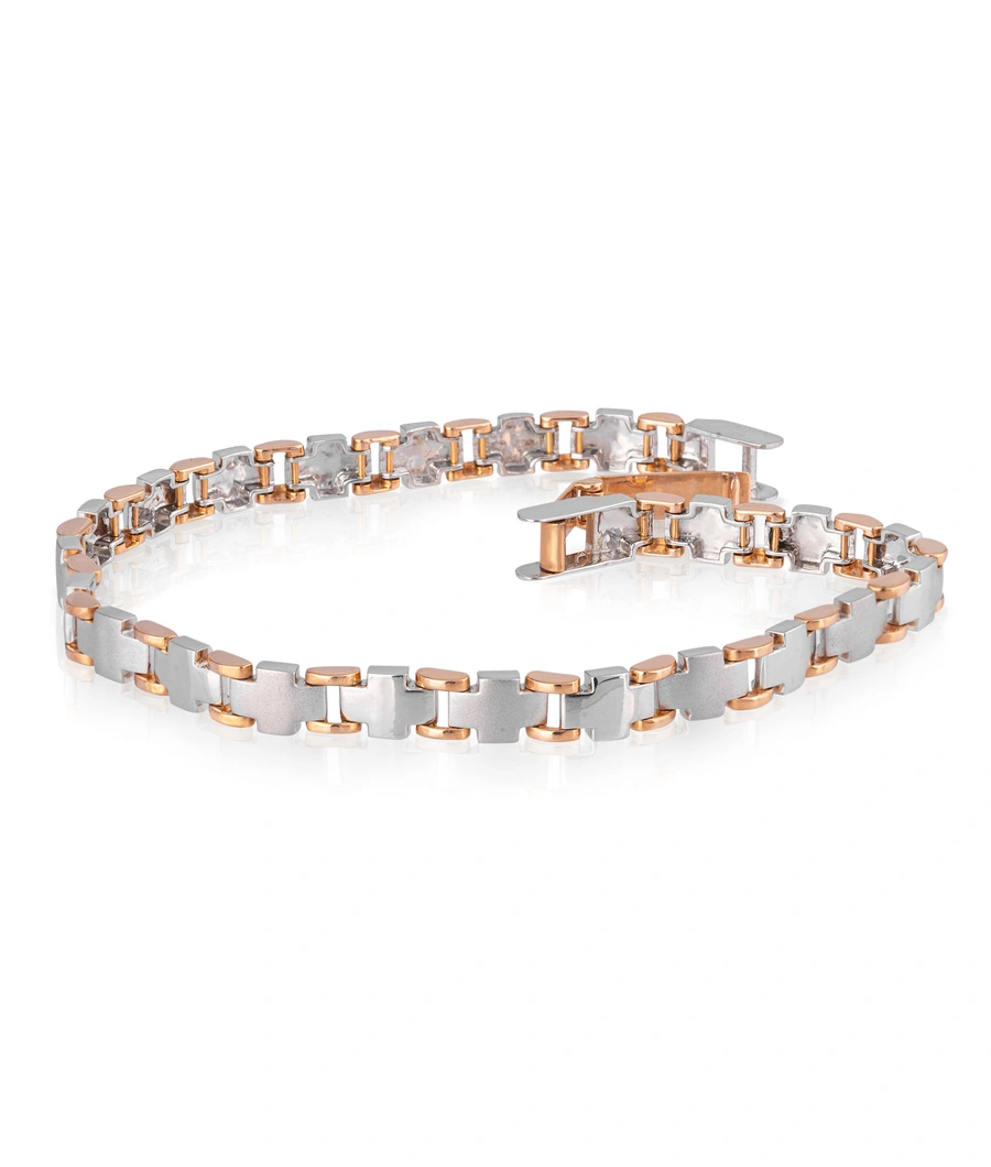 two-tone-metal-bracelet-with-a-modern-link-design-pmbr0006-a