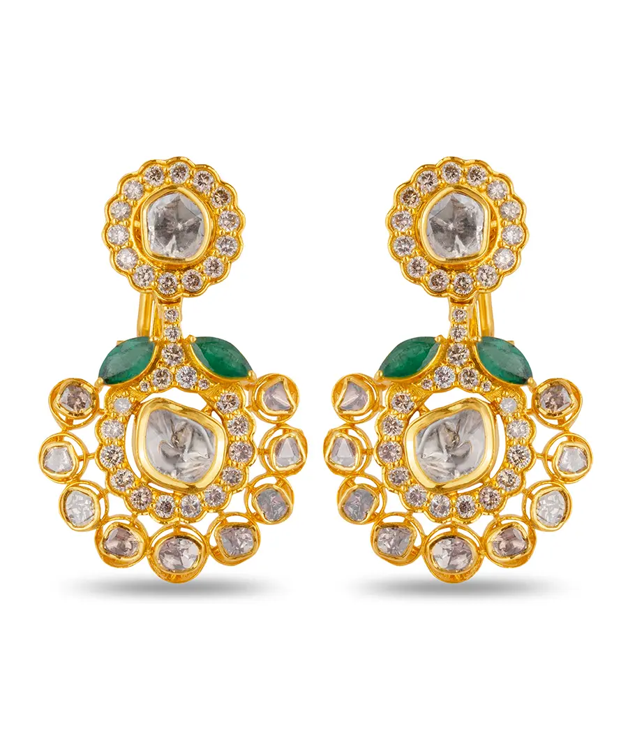 diamond-and-emerald-jhumka-earrings-per0015-a