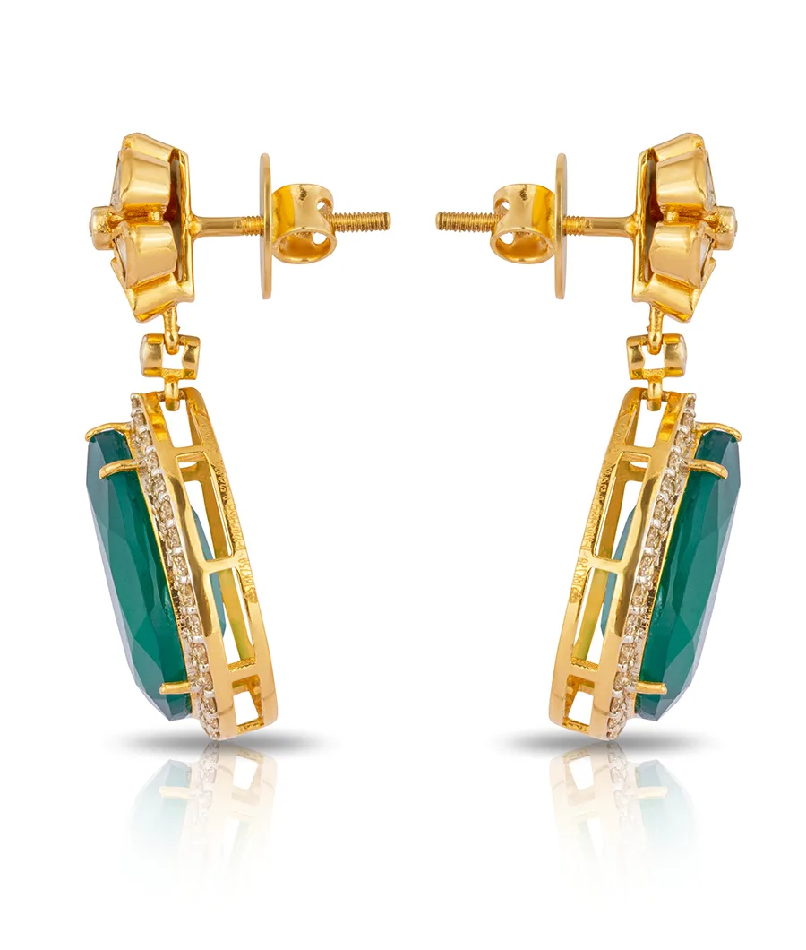 emerald-green-stone-drop-earrings-with-diamond-floral-design-per0028-b
