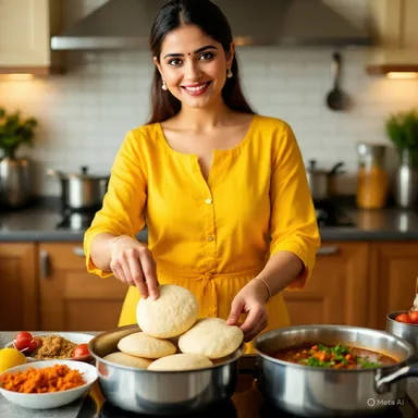 Method of making Chole Bhature 