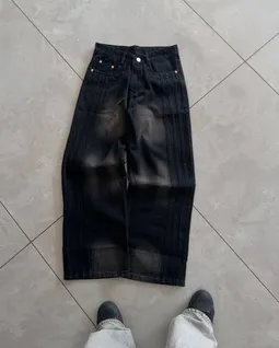 black-with-triple-brownish-grey-faded-baggy-pant-btbgfbp-a